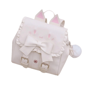 Faux leather Lolita cat backpack