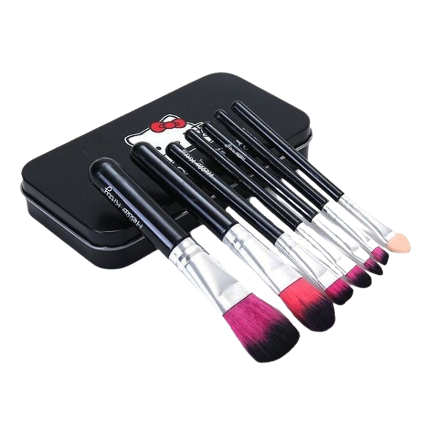 Hello Kitty 7-piece makeup brush set - black