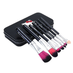 Load image into Gallery viewer, Hello Kitty 7-piece makeup brush set - black
