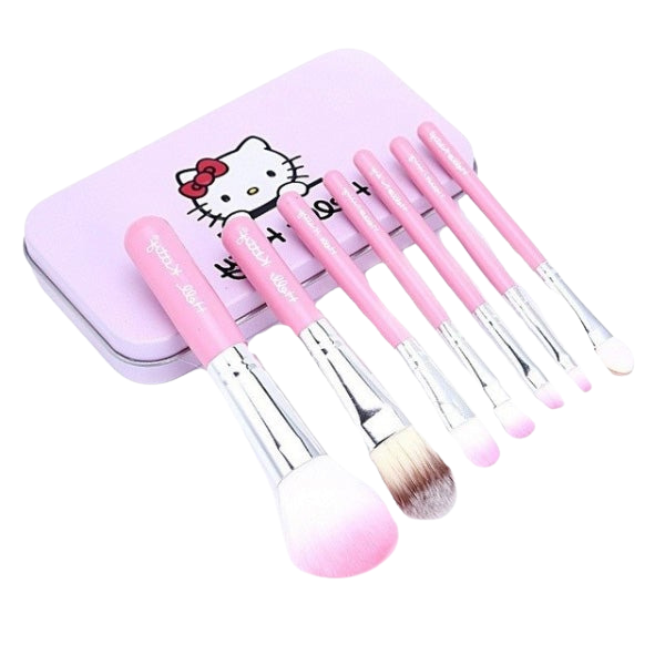 Hello Kitty 7-piece makeup brush set - pink