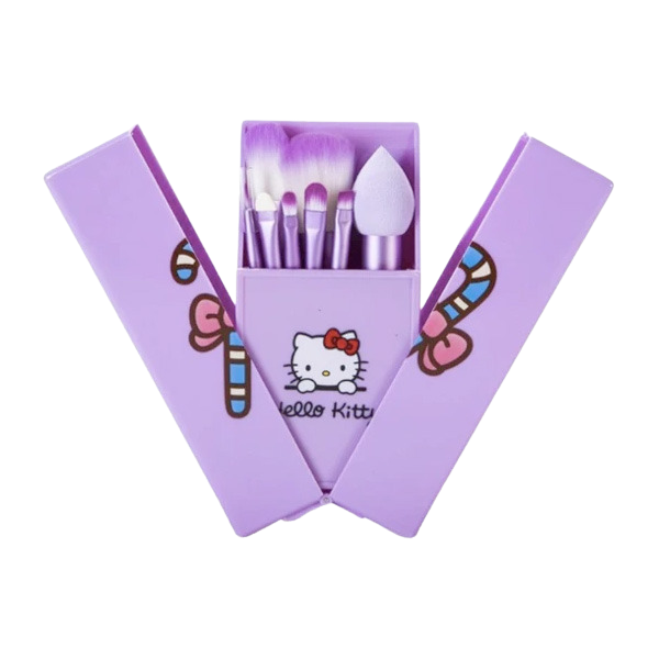 Hello Kitty 8-piece makeup brush set - purple