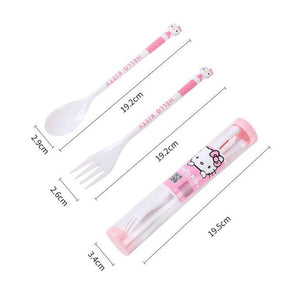 Hello Kitty fork and spoon set - size guide