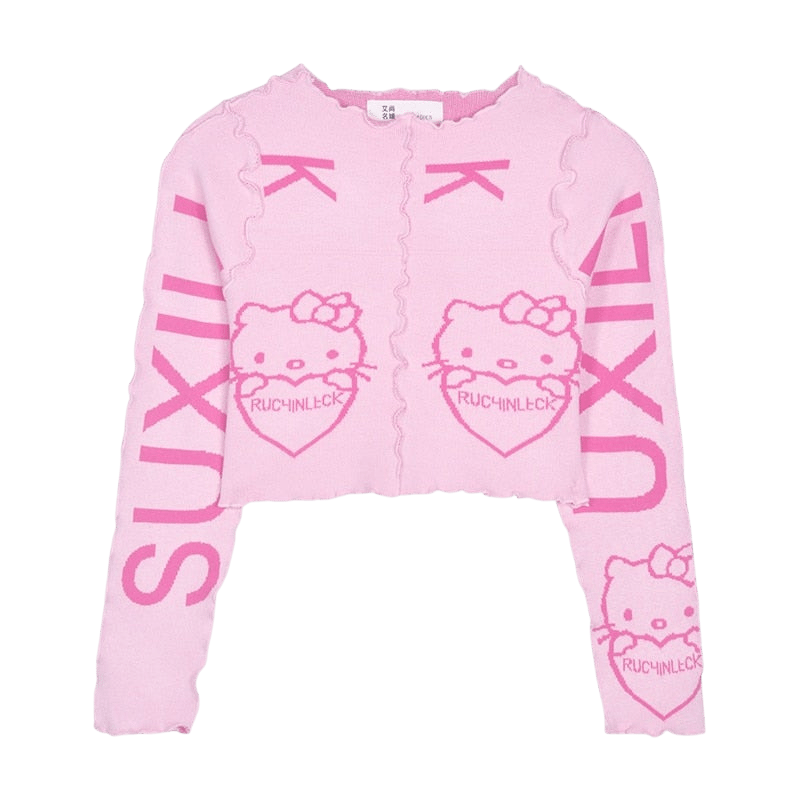 Hello Kitty pink knitted sweater