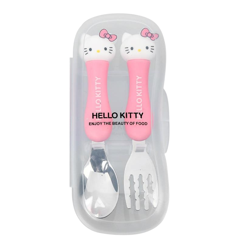 Hello Kitty stainless steel kids' cutlery set - pink