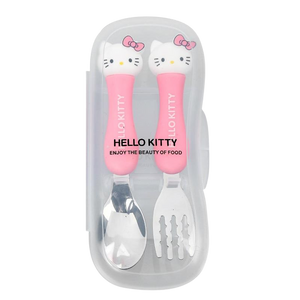 Hello Kitty stainless steel kids' cutlery set - pink