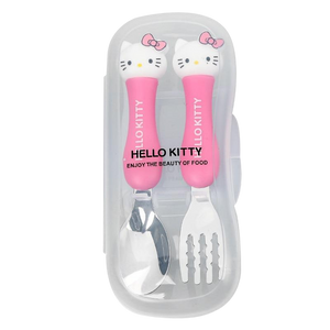 Hello Kitty stainless steel kids' cutlery set - rose red