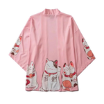 Load image into Gallery viewer, Japanese lucky cats kimono - pink
