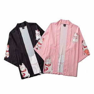 Japanese lucky cats kimonos