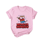 Load image into Gallery viewer, Kawaii cat pink crew neck t-shirt - wonder womeow
