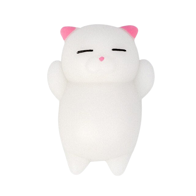 Mini cat squishy toy - pink ears