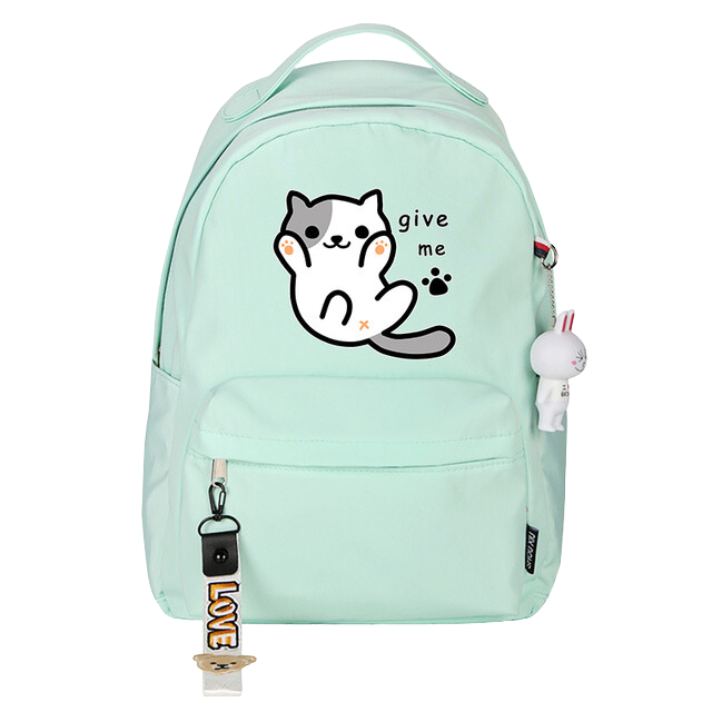 Neko Atsume cat backpack - green