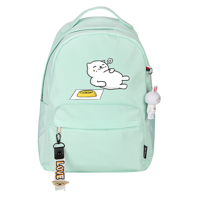 Neko Atsume cat backpack - green