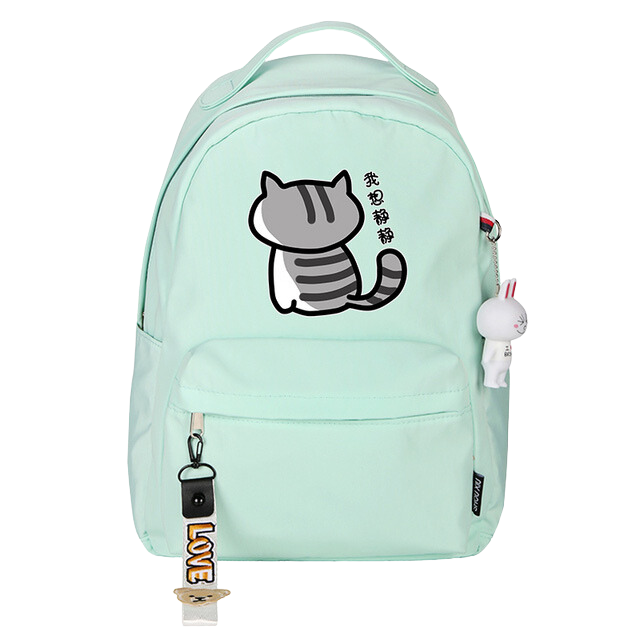 Neko Atsume cat backpack - green