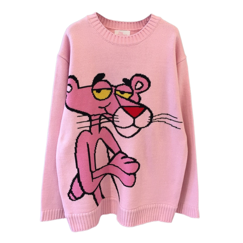 Pink Panther pink cotton sweater