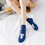 Load image into Gallery viewer, Polka dot cat socks (5 pairs)
