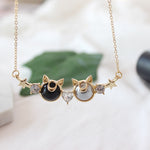 Load image into Gallery viewer, Sailor Moon Luna and Artemis necklace
