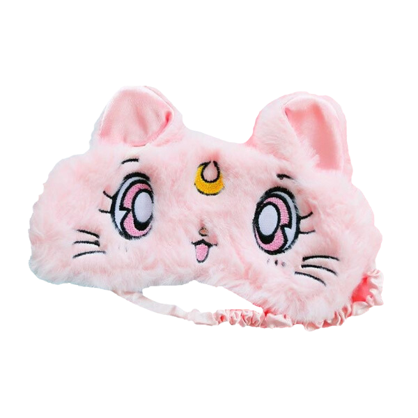 Sailor Moon Luna, Artemis, and Diana plush sleep mask - Diana pink