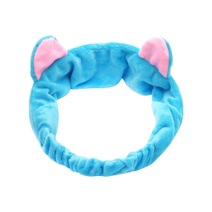 Soft fleece cat ears hairband - blue