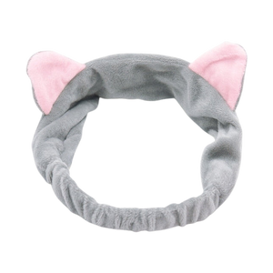 Soft fleece cat ears hairband - grey