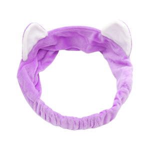 Soft fleece cat ears hairband - purple