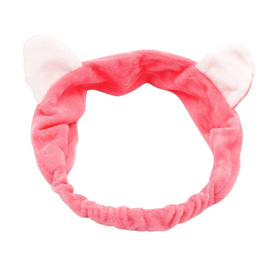 Soft fleece cat ears hairband - red