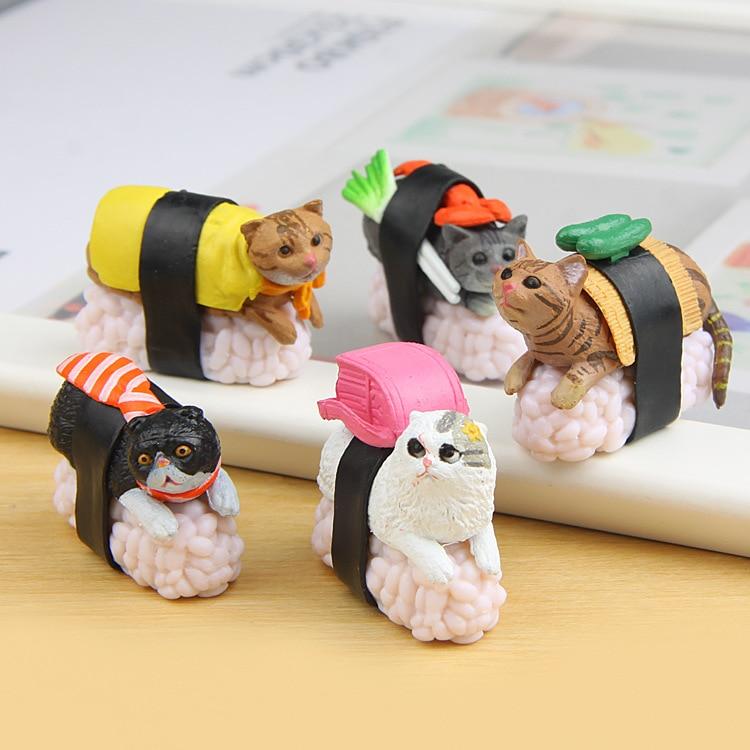 Sushi cat figurines (5 pcs)