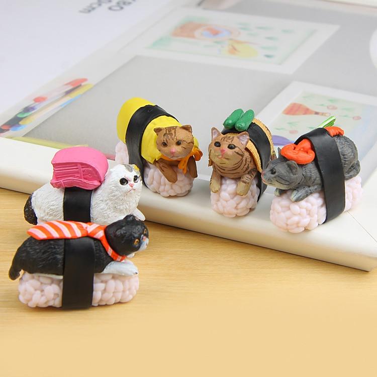 Sushi cat figurines (5 pcs)