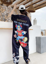 Load image into Gallery viewer, Tom &amp; Jerry short-sleeve jumpsuit
