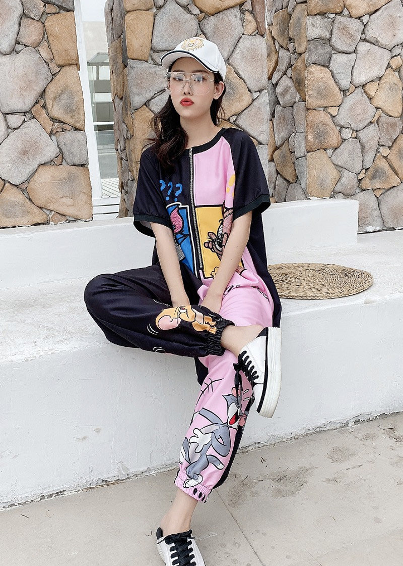 Tom & Jerry short-sleeve jumpsuit